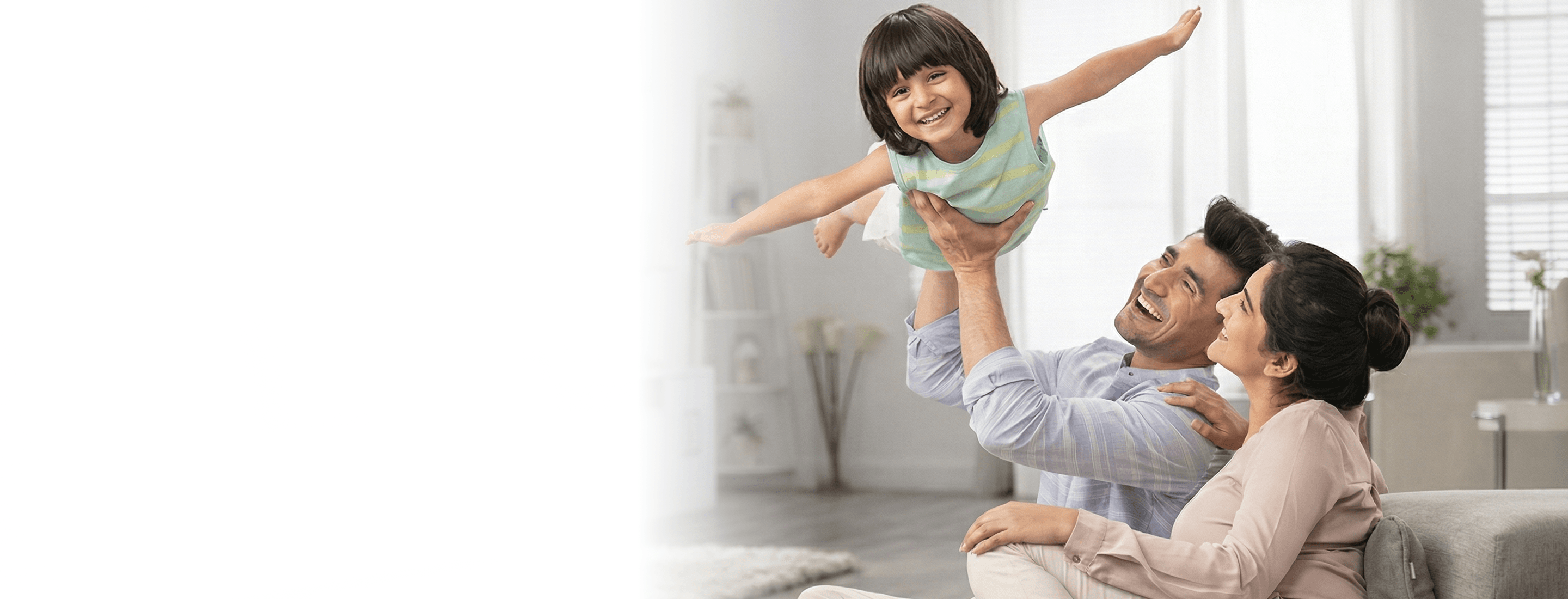 Happy family celebrating financial freedom